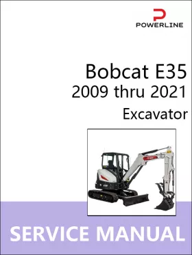 Книга по ремонту экскаватора Bobcat E35 с 2009 по 2021 год в формате PDF (на английском языке)