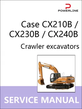 Книга по ремонту экскаватора Case CX210B / CX230B / CX240B в формате PDF (на английском языке)