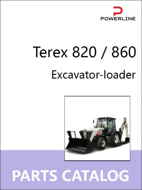 Каталог запчастей экскаватора-погрузчика Terex 820 / 860 в формате PDF (на английском языке)