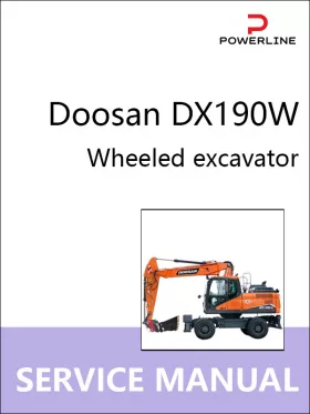 Книга по ремонту экскаватора Doosan DX190W в формате PDF (на английском языке)