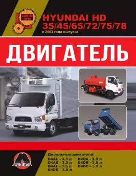 Книга по ремонту двигателя Hyundai HD 35 / HD 45 / HD 65 / HD 72 / HD 75 / HD 78 (D4AF / D4AL / D4AE / D4DA / D4DB / D4DC / D4DD) в формате PDF