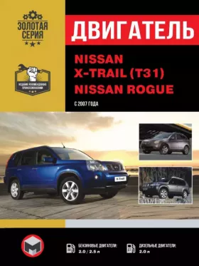 Книга по ремонту двигателя Nissan X-Trail (T31) / Nissan Rogue с 2007 года (MR20DE / QR25DE / M9R) в формате PDF