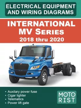 Электрооборудование и электросхемы International MV Series с 2018 по 2020 год, в формате PDF (на английском языке)