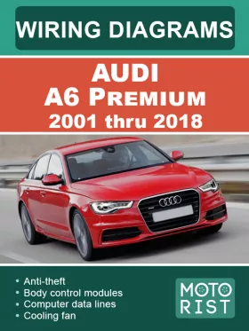Цветные электросхемы Audi A6 Premium с 2001 по 2018 год в формате PDF (на английском языке)