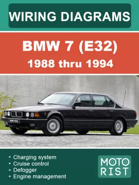 Электросхемы BMW 7 (E32) с 1988 по 1994 год в формате PDF (на английском языке)