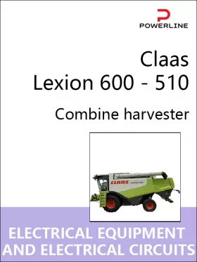 Электрооборудование и электросхемы комбайна Claas Lexion 600 — 510 в формате PDF