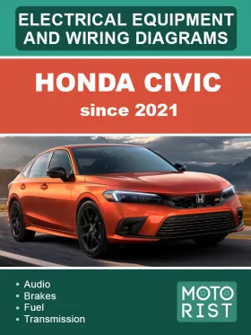 Электрооборудование и цветные электросхемы Honda Civic c 2021 года в формате PDF (на английском языке)