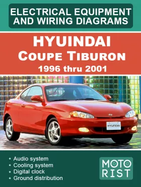 Электрооборудование и электросхемы Hyuindai Coupe Tiburon с 1996 по 2001 год, в формате PDF (на английском языке)