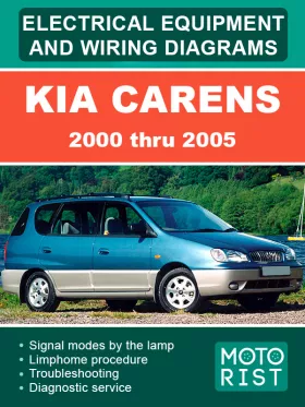 Электрооборудование и электросхемы Kia Carens с 2000 по 2005 год в формате PDF (на английском языке)
