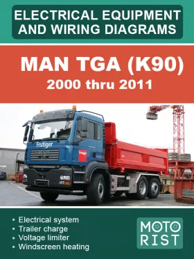 Электрооборудование и электросхемы MAN TGA (K90) с 2000 по 2011 год в формате PDF (на английском языке)