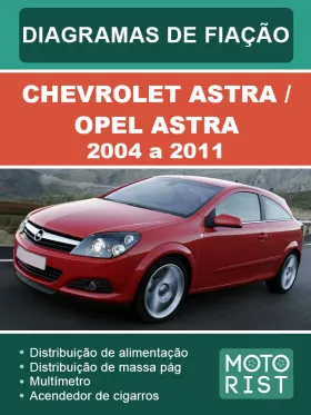 Электросхемы Chevrolet Astra / Opel Astra с 2004 по 2011 год в формате PDF (на португальском языке)
