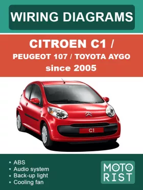 Электросхемы и электрооборудование Citroen C1 / Peugeot 107 / Toyota Aygo с 2005 года в формате PDF (на английском языке)