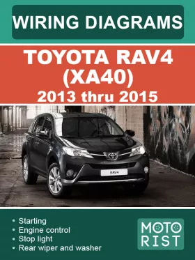 Электросхемы Toyota RAV4 (XA40) с 2013 по 2015 год в формате PDF (на английском языке)