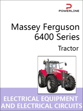 Электрооборудование и цветные электросхемы трактора Massey Ferguson 6400 Series в формате PDF (на английском языке)