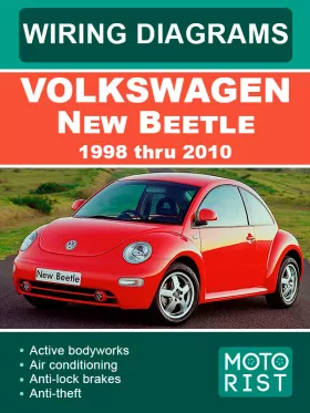 Электросхемы Volkswagen New Beetle с 1998 по 2010 год в формате PDF (на английском языке)