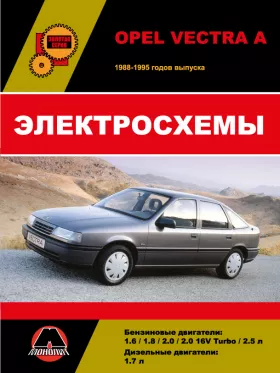 Электросхемы Opel Vectra A с 1988 по 1995 год в формате PDF
