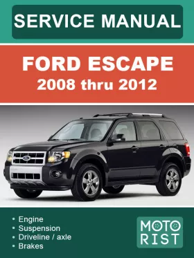 Книга по ремонту Ford Escape с 2008 по 2012 год в формате PDF (на английском языке)