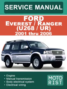Книга по ремонту Ford Everest / Ranger (U268 / UR) с 2001 по 2006 год в формате PDF (на английском языке)