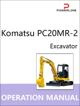 Книга по эксплуатации и техническому обслуживанию экскаватора Komatsu PC20MR-2 в формате PDF (на английском языке)