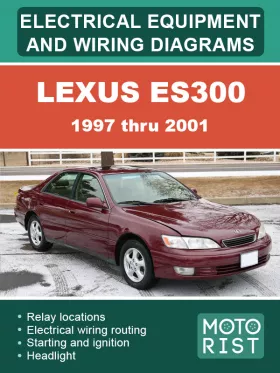 Электрооборудование и цветные электросхемы Lexus ES300 с 1997 по 2001 год в формате PDF (на английском языке)