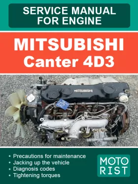 Книга по ремонту двигателя Mitsubishi Canter 4D3 в формате PDF (на английском языке)