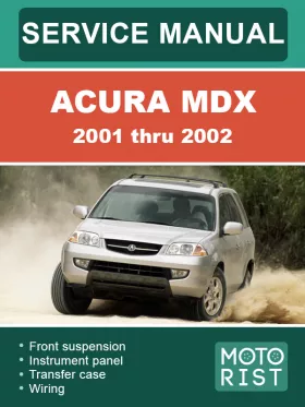Книга по ремонту Acura MDX с 2001 по 2002 год в формате PDF (на английском языке)
