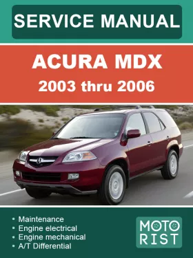 Книга по ремонту Acura MDX с 2003 по 2006 год в формате PDF (на английском языке)