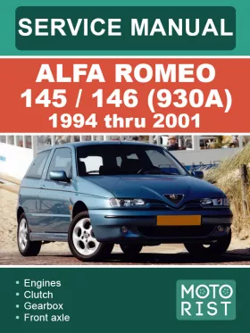 Книга по ремонту Alfa Romeo 145 / 146 (930A) с 1994 по 2001 год в формате PDF (на английском языке)