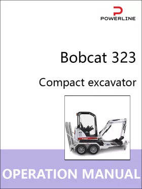 Книга по эксплуатации и техобслуживанию экскаватора Bobcat 323 в формате PDF (на английском языке)