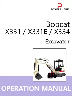 Книга по эксплуатации и техобслуживанию экскаватора Bobcat X331 / X331E / X334 в формате PDF (на английском языке)