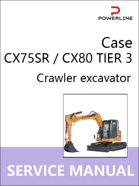 Книга по ремонту экскаватора Case CX75SR / CX80 TIER 3 в формате PDF (на английском языке)