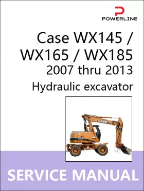 Книга по ремонту экскаватора Case WX145 / WX165 / WX185 с 2007 по 2013 год в формате PDF (на английском языке)