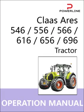 Книга по эксплуатации и техническому обслуживанию трактора Claas Ares 546 / 556 / 566 / 616 / 656 / 696 в формате PDF (на английском языке)