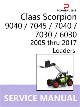Книга по ремонту и каталог запчастей погрузчика Claas Scorpion 9040 / 7045 / 7040 / 7030 / 6030 c 2005 по 2017 год в формате PDF (на английском языке)