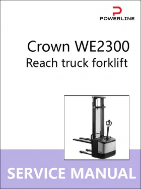 Книга по ремонту погрузчика Crown WE2300 в формате PDF (на английском языке)