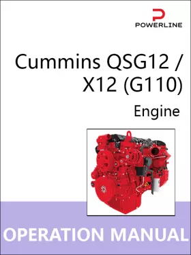 Книга по эксплуатации и техническому обслуживанию двигателя Cummins QSG12 / X12 (G110) в формате PDF (на английском языке)