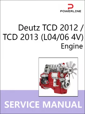 Книга по ремонту двигателя Deutz TCD 2012 / TCD 2013 (L04/06 4V) в формате PDF (на английском языке)