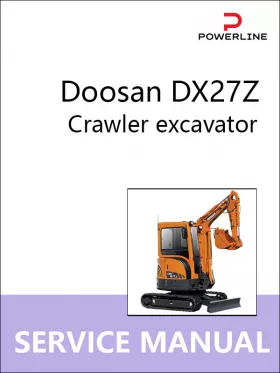 Книга по ремонту экскаватора Doosan DX27Z в формате PDF (на английском языке)