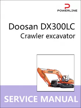 Книга по ремонту экскаватора Doosan DX300LC в формате PDF (на английском языке)