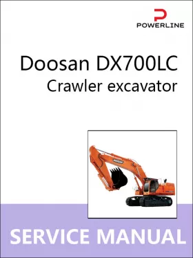 Книга по ремонту экскаватора Doosan DX700LC в формате PDF (на английском языке)