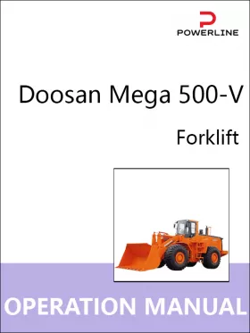 Книга по эксплуатации и техобслуживанию погрузчика Doosan Mega 500-V в формате PDF (на английском языке)