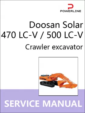 Книга по ремонту экскаватора Doosan Solar 470 LC-V / 500 LC-V в формате PDF (на английском языке)