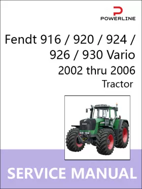 Книга по ремонту трактора Fendt 916 / 920 / 924 / 926 / 930 Vario c 2002 по 2006 год в формате PDF (на английском языке)