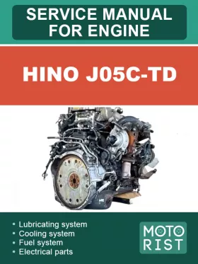 Книга по ремонту двигателя Hino J05C-TD в формате PDF (на английском языке)