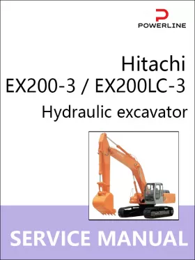 Книга по ремонту экскаватора Hitachi EX200-3 / EX200LC-3 в формате PDF (на английском языке)
