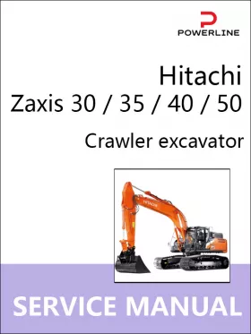 Книга по ремонту экскаватора Hitachi Zaxis 30 / 35 / 40 / 50 в формате PDF (на английском языке)