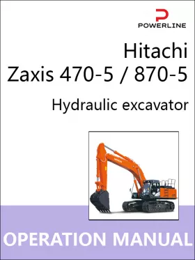Книга по эксплуатации и техобслуживанию Hitachi Zaxis 470-5 / 870-5 в формате PDF (на английском языке)