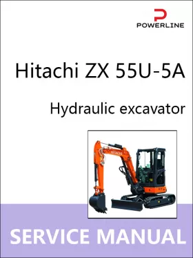 Книга по ремонту экскаватора Hitachi ZX 55U-5A в формате PDF (на английском языке)