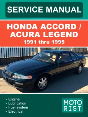 Книга по ремонту Honda Accord / Acura Legend с 1991 по 1995 год в формате PDF (на английском языке)