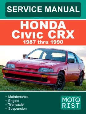 Книга по ремонту Honda Civic CRX с 1987 по 1990 год в формате PDF (на английском языке)